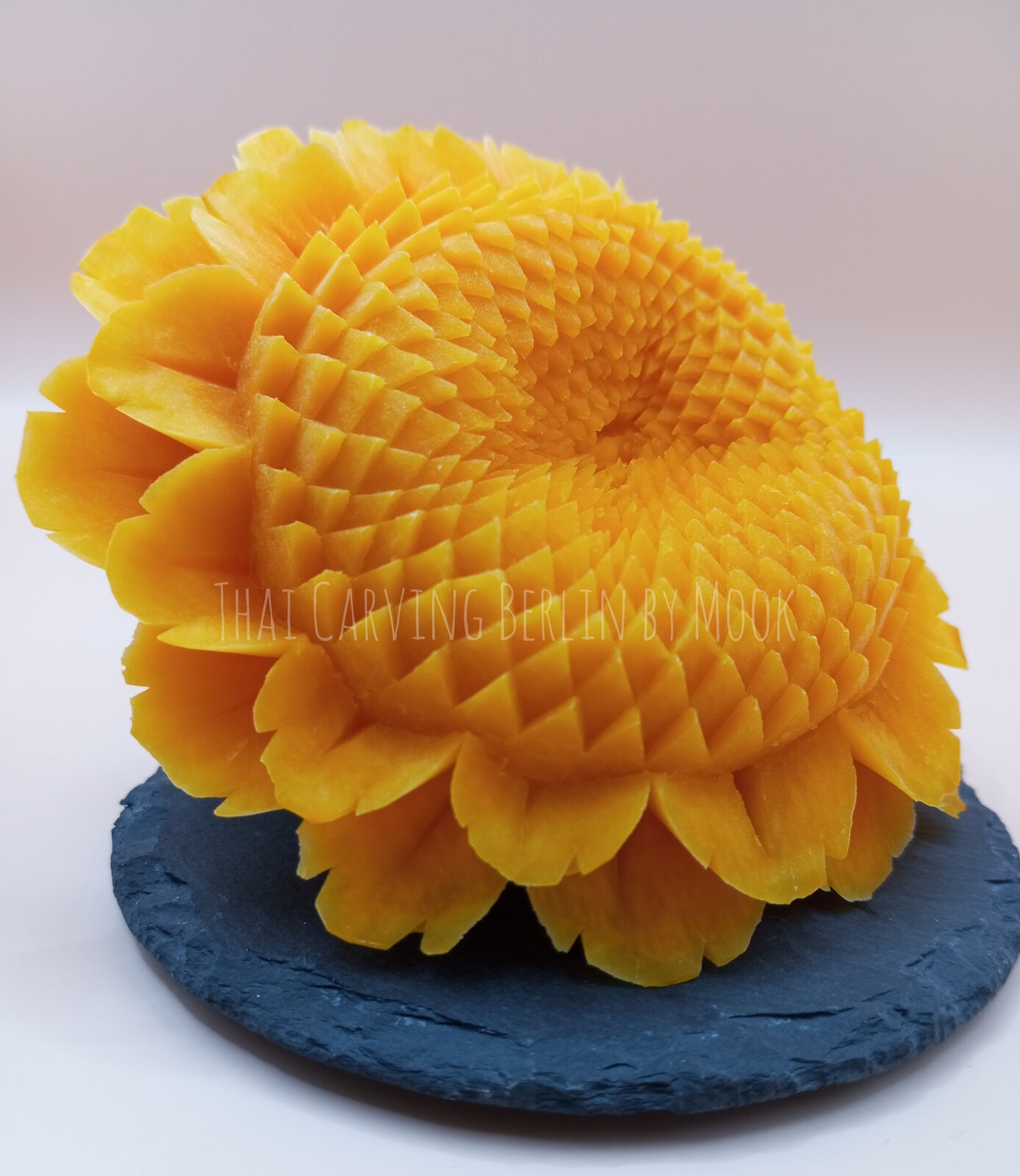 Sonnenblume aus Kürbis